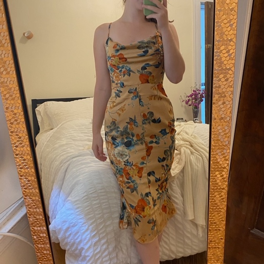 tropical print dress